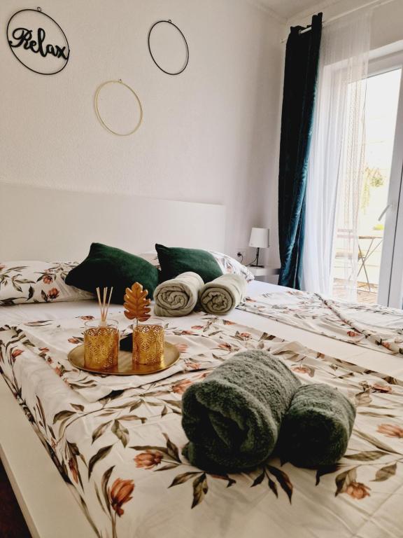Łóżko lub łóżka w pokoju w obiekcie Apartment Melani