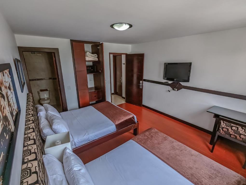 TV a/nebo společenská místnost v ubytování Hotel Charlotte Suite 26