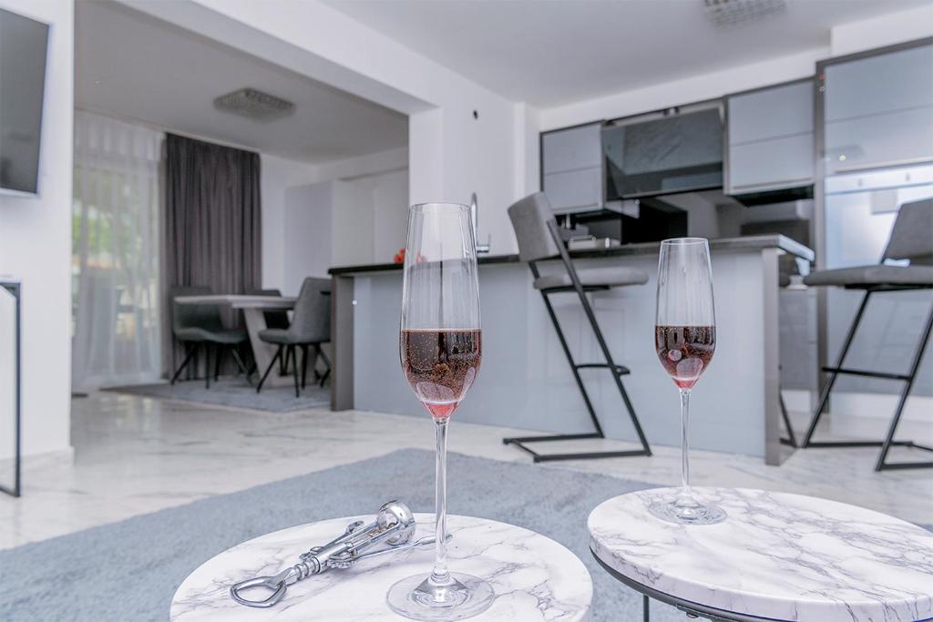Televízia a/alebo spoločenská miestnosť v ubytovaní Villa Palma Krk
