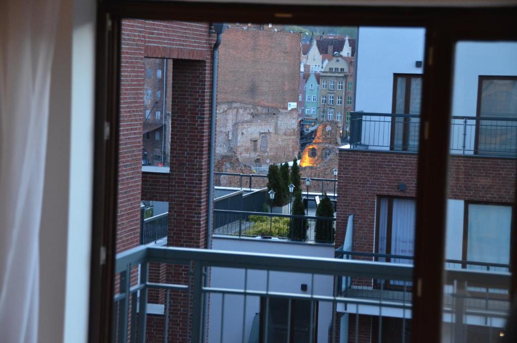 Balkón alebo terasa v ubytovaní Apartamenty Adalbert