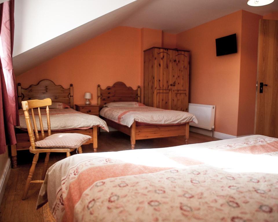 Postel nebo postele na pokoji v ubytování Slieve League Lodge