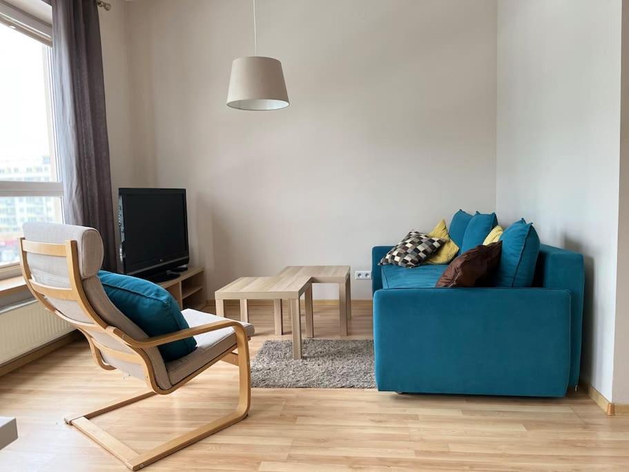 Posezení v ubytování Apartament Warszawa Kabaty