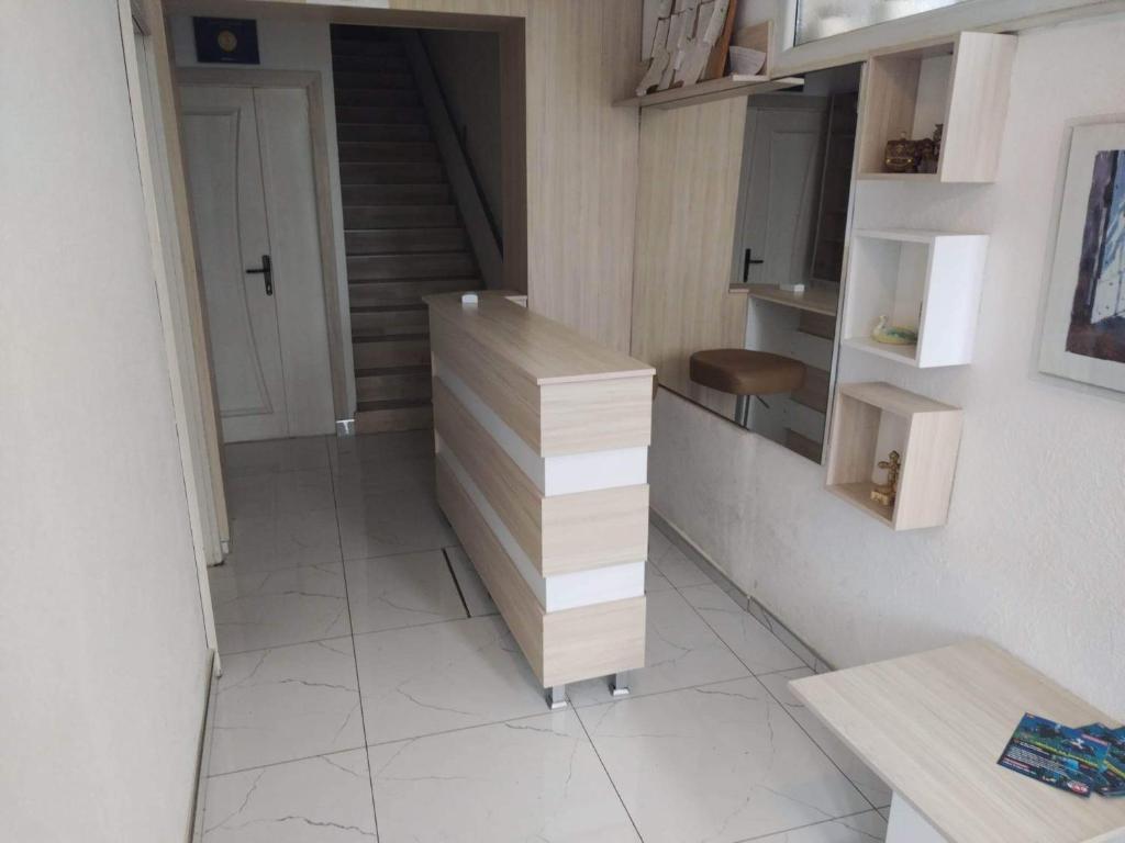 Kuchyň nebo kuchyňský kout v ubytování Hostel Bela