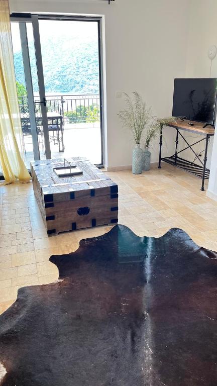 TV a/nebo společenská místnost v ubytování Apartments Castello Risano