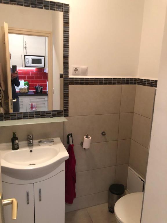 Kúpeľňa v ubytovaní Csopak Apartman