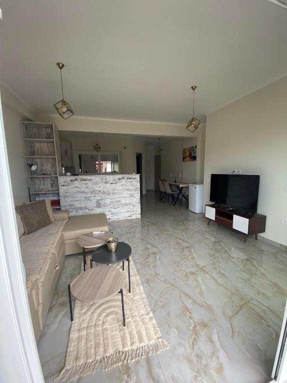 Kuchyň nebo kuchyňský kout v ubytování Kaldis Apartment