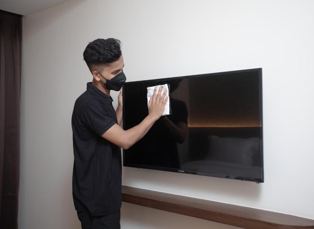 TV a/nebo společenská místnost v ubytování SUPREME STAY