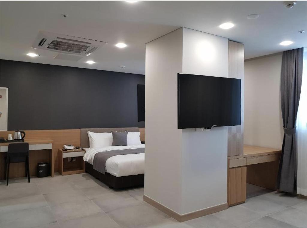 TV a/nebo společenská místnost v ubytování Hotel Ciel Dongtan