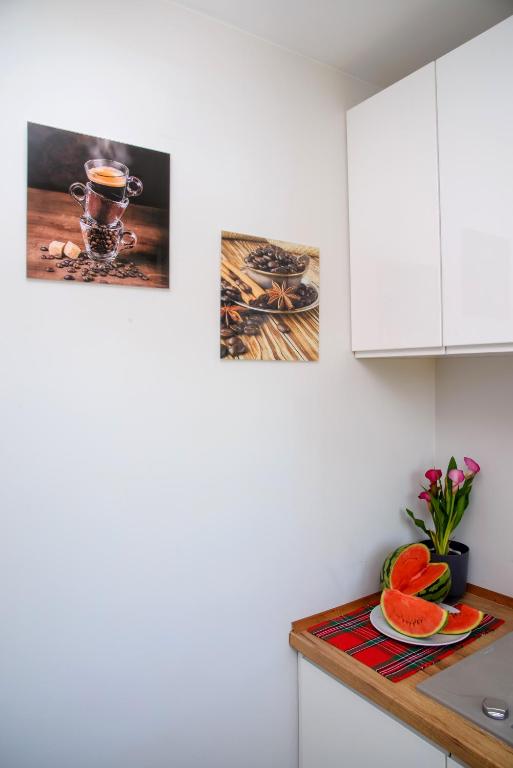 Kuchyňa alebo kuchynka v ubytovaní Maya's Flats & Resorts - Gdańsk Szopy