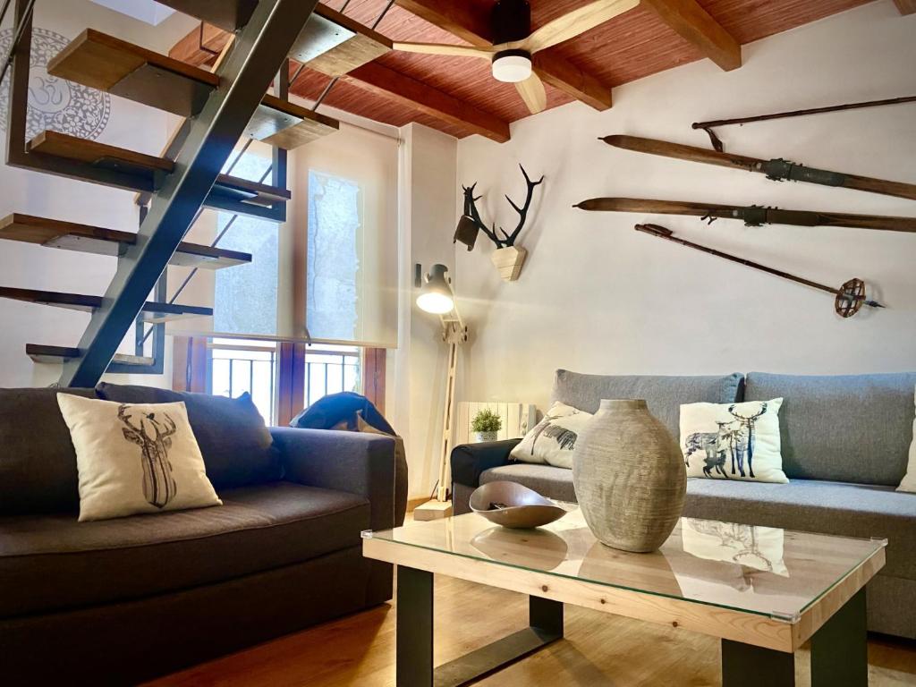 Posezení v ubytování CAL DOMÈNEC RIALP - Dúplex con encanto - Se admiten mascotas