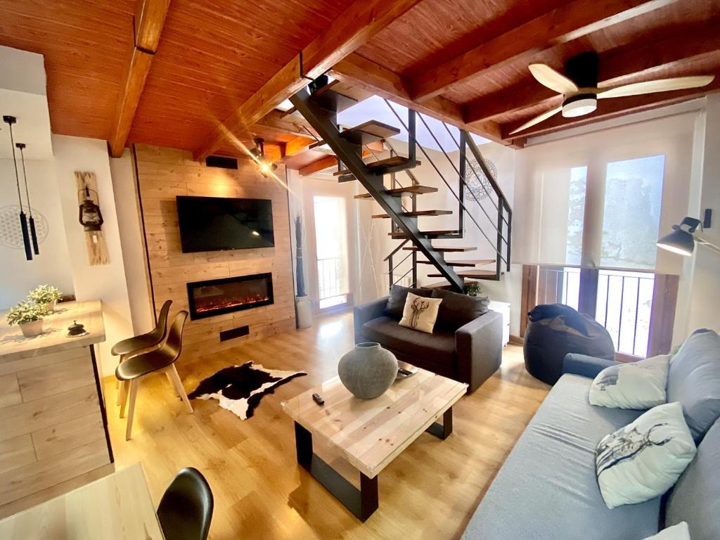 Posezení v ubytování CAL DOMÈNEC RIALP - Dúplex con encanto - Se admiten mascotas