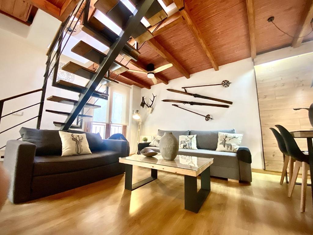 Posezení v ubytování CAL DOMÈNEC RIALP - Dúplex con encanto - Se admiten mascotas