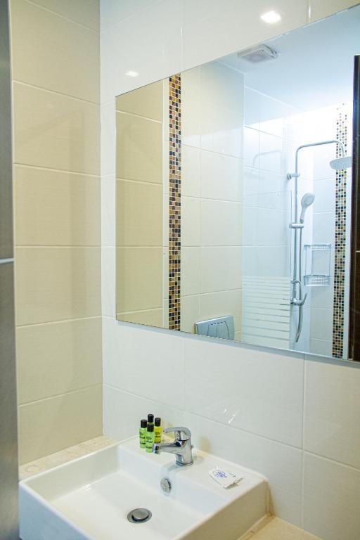 Koupelna v ubytování Hotel Rodon
