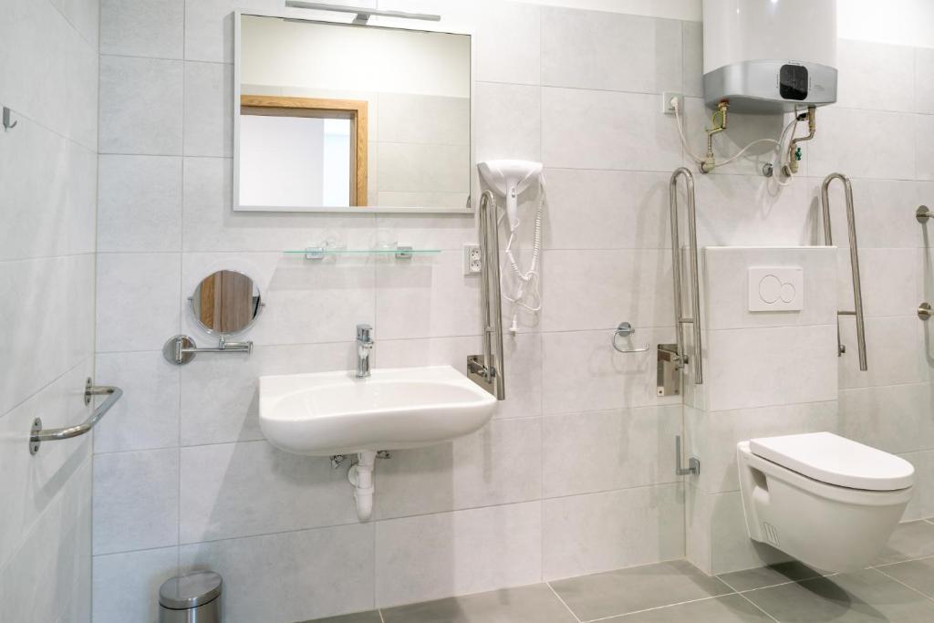 Koupelna v ubytování Apartmány Venuše