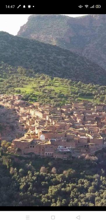 a small village in the middle of a mountain at Dar LBAHJA 3 in Ouzoud