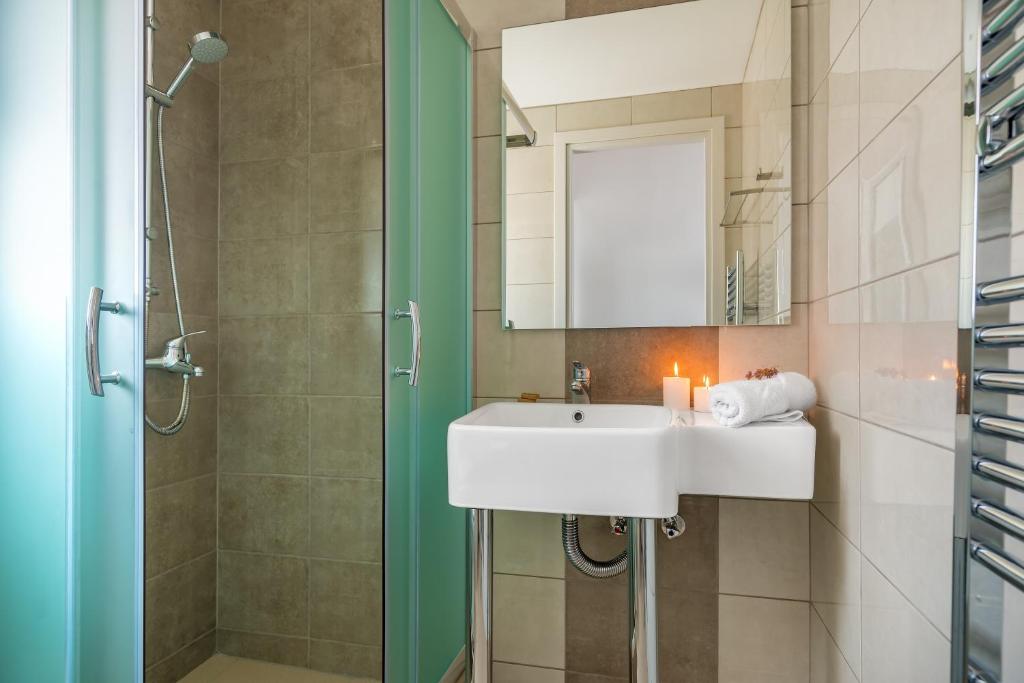 Koupelna v ubytování Pelagia Aphrodite Hotel