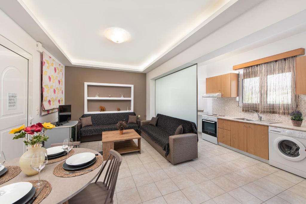 Kuchyň nebo kuchyňský kout v ubytování Savvas Apartment