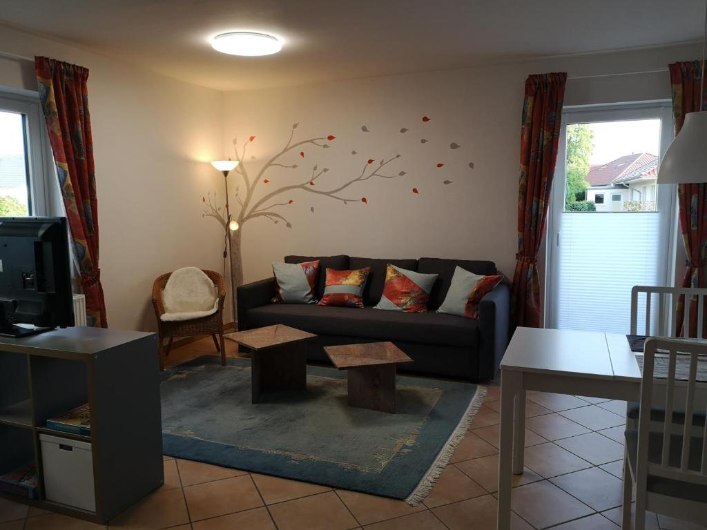 Posezení v ubytování Ferienwohnung Hermann