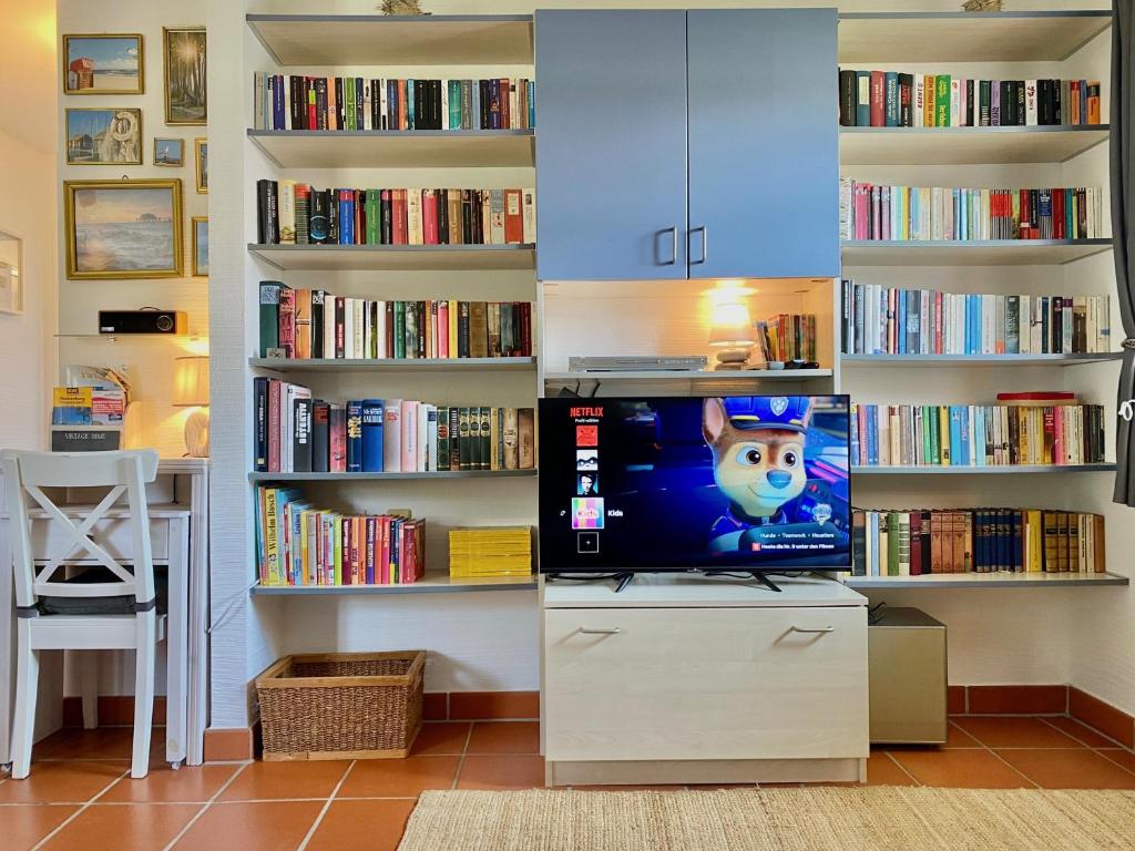 Knihovna v apartmánu