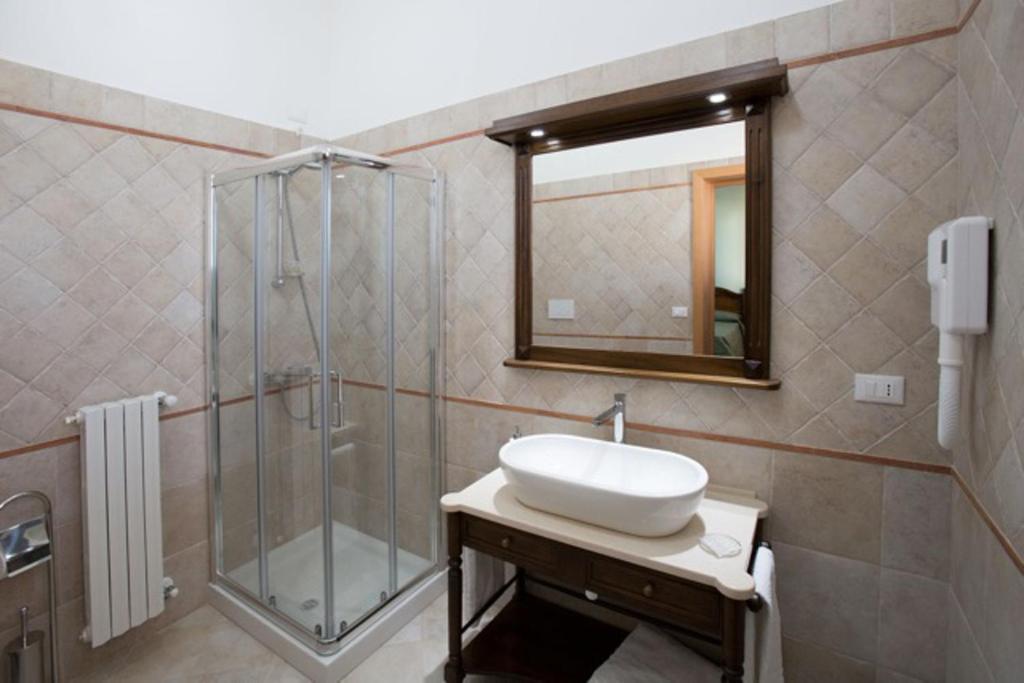 Koupelna v ubytování Casina dei Nonni