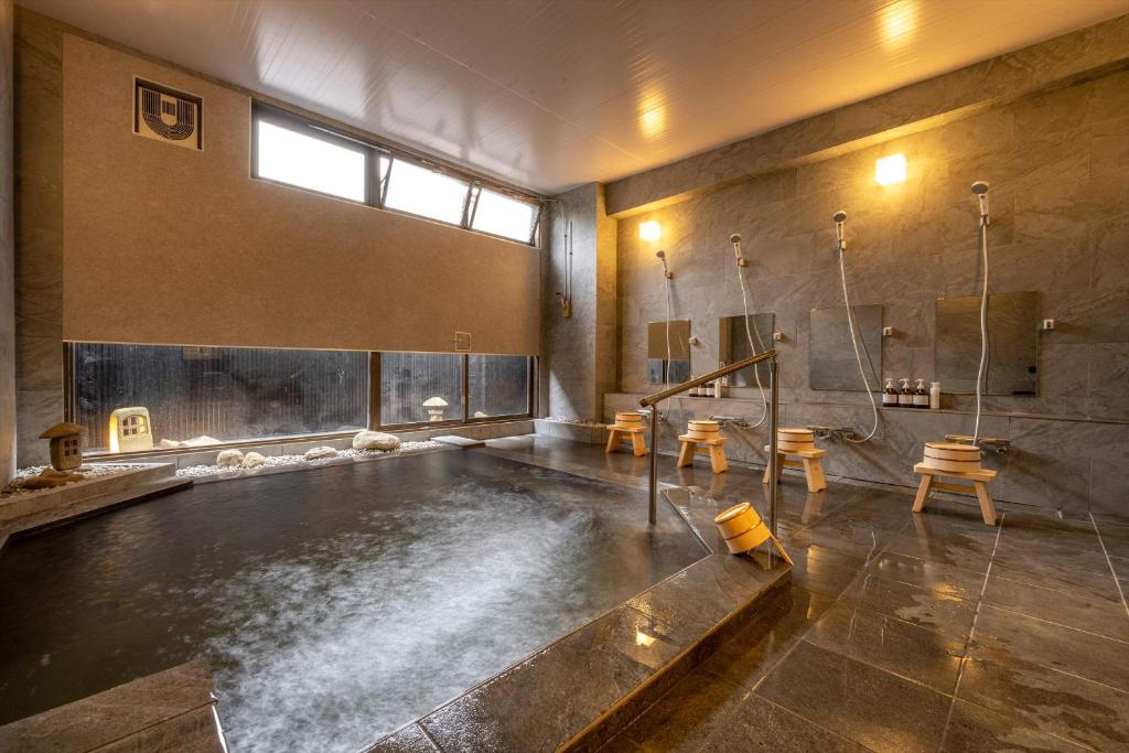 Koupelna v ubytování Yumura Onsen MIDORIYA