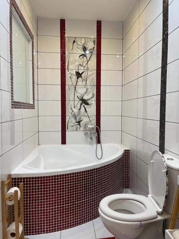 A bathroom at Apartmány Laverna