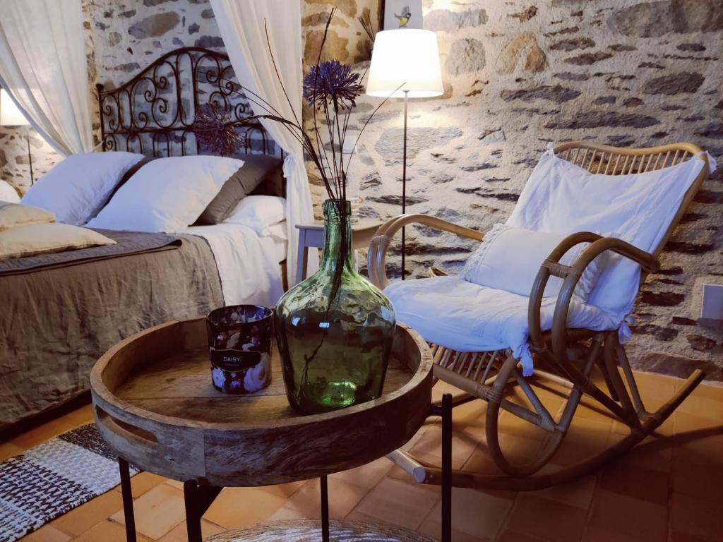 Posezení v ubytování Manoir le Courtillon