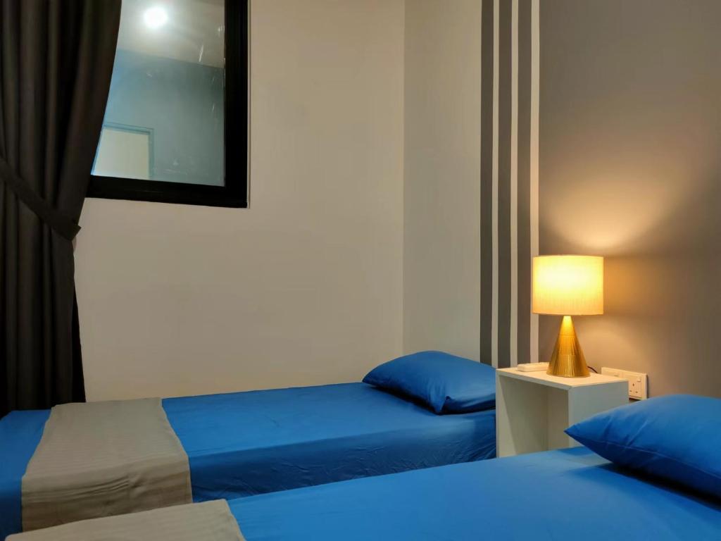 Postel nebo postele na pokoji v ubytování Paradigm Residence Johor Bahru On Top Paradigm Mall
