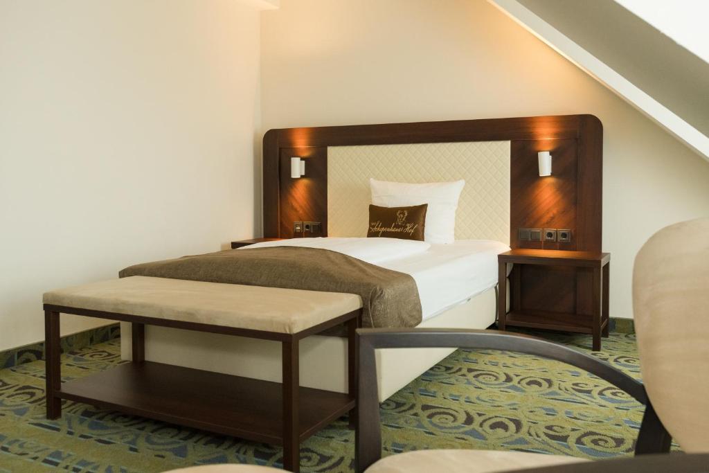 Cama ou camas em um quarto em Hotel Schopenhauer Hof
