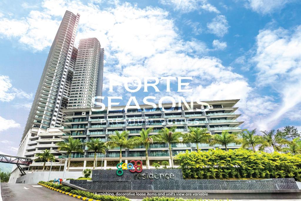 a hotel with a sign that reads hotel seasons at Forte Seasons Genting Geo38 in Genting Highlands