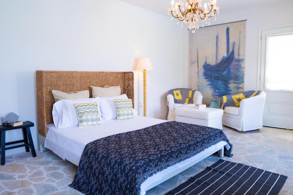 A bed or beds in a room at Circe Villa - Ionian Sea View