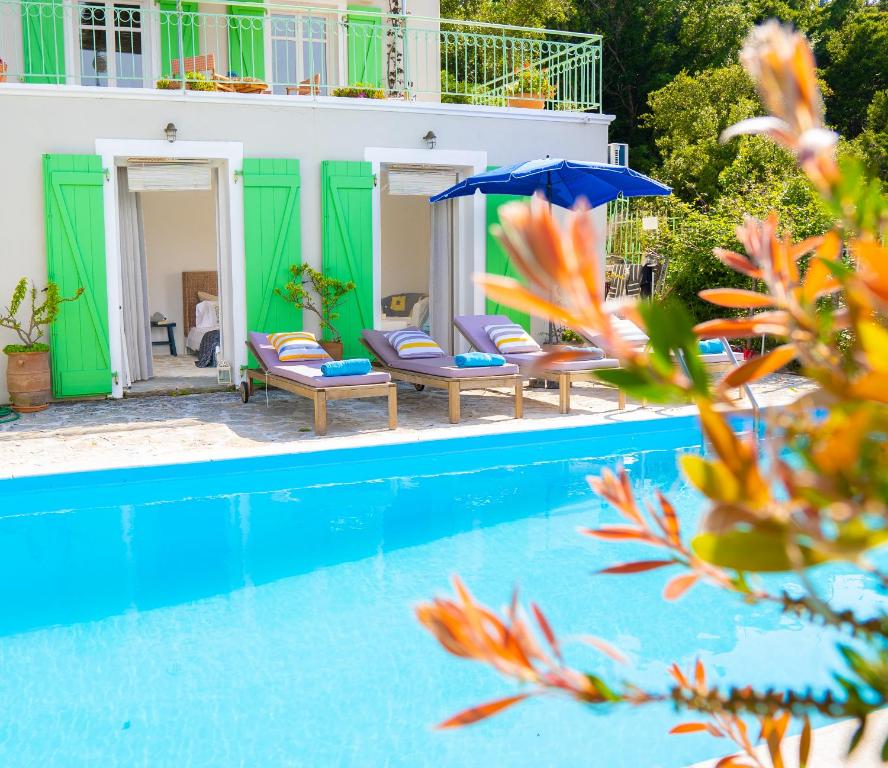 The swimming pool at or close to Circe Villa - Ionian Sea View