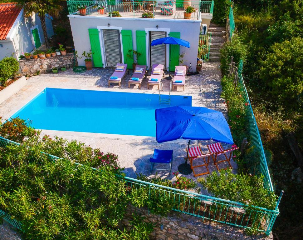 The swimming pool at or close to Circe Villa - Ionian Sea View