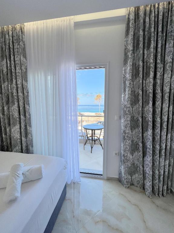 Cama o camas de una habitación en Ionian View B&B