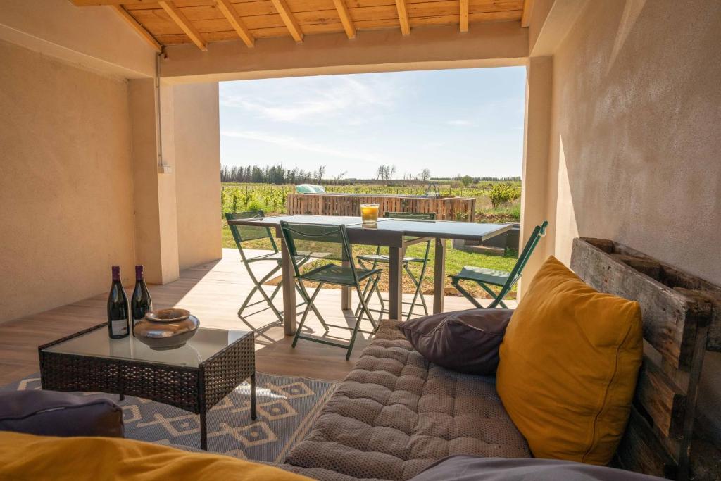 Posezení v ubytování Gîte Le Galus au cœur de nos vignes bio