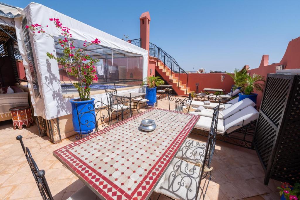 Balkón nebo terasa v ubytování Riad M'boja "Chez Ali Baba"
