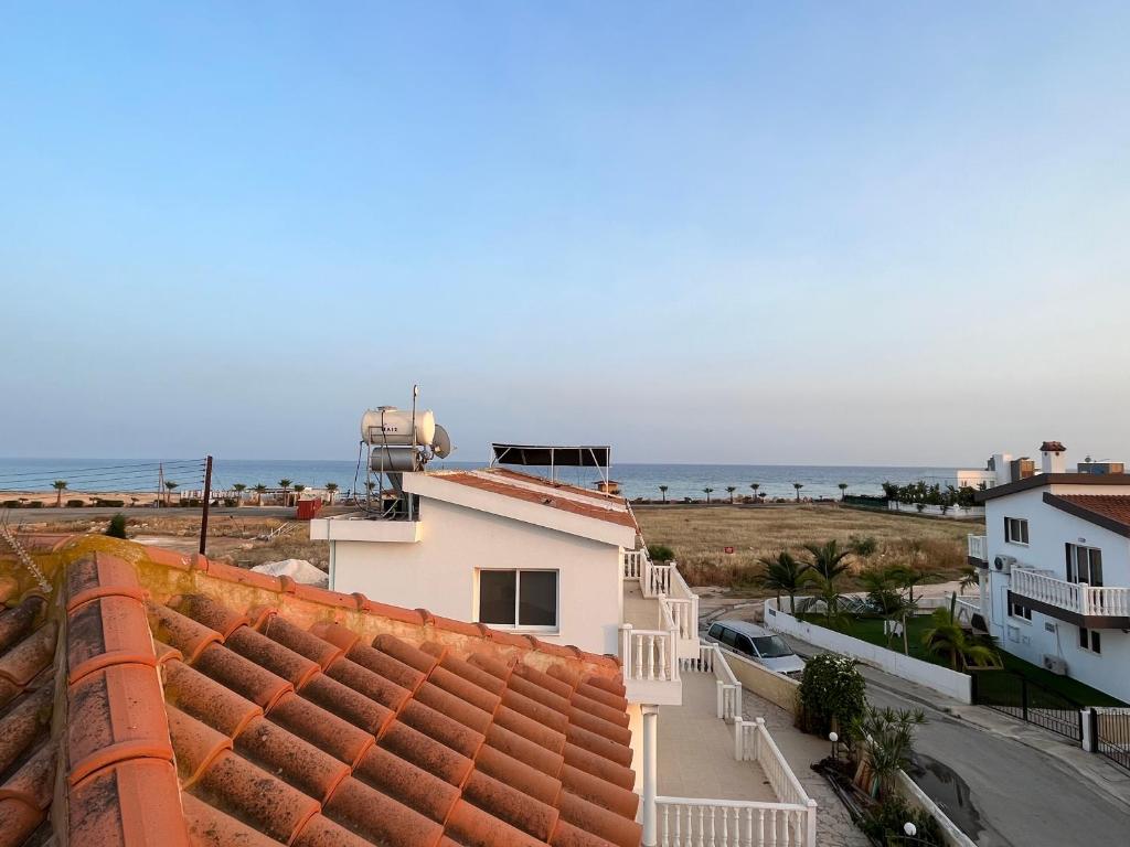 a view of the ocean from the roof of a building at Sea View Villa in Agia Thekla in Ayia Napa