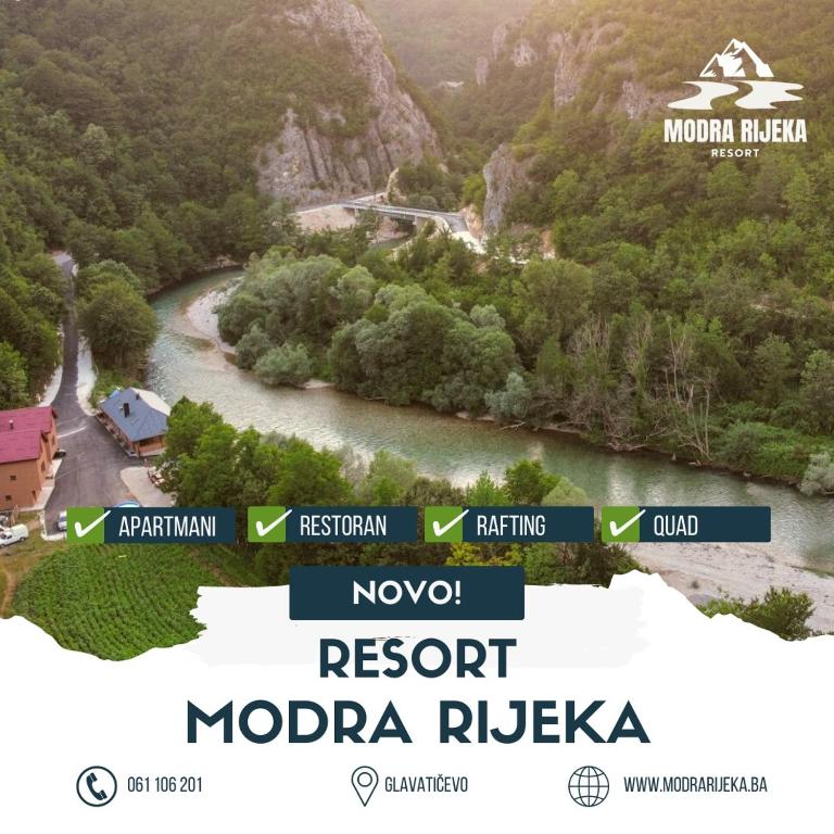 a map of the resort modria riverka at Modra Rijeka Resort in Glavatičevo