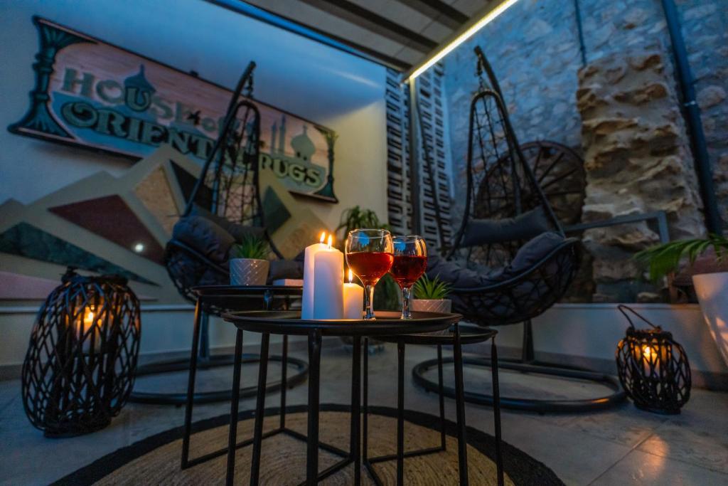Posezení v ubytování The Stone Manor , Noho boutique Thissio