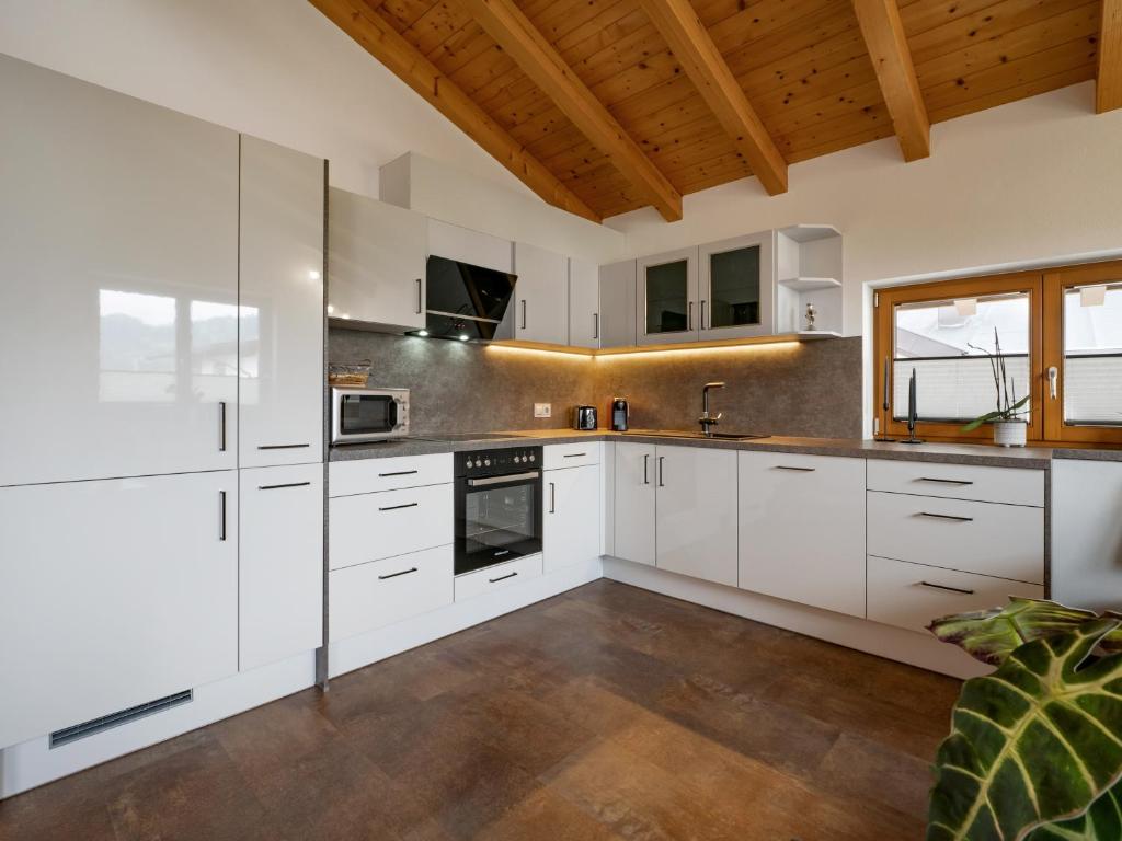 Kuchyň nebo kuchyňský kout v ubytování Ferienwohnung Eisenmann
