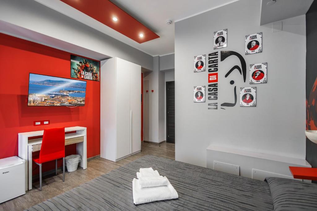 TV a/nebo společenská místnost v ubytování B&B Movie Dream
