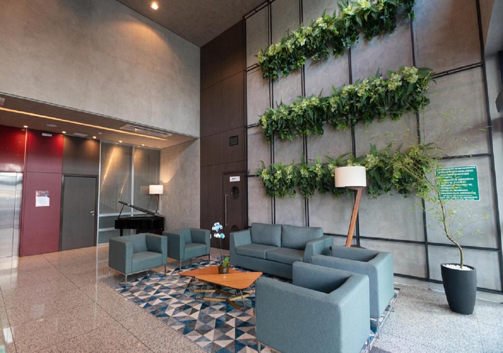 Uma área de estar em eSuites Virgínia Luxemburgo
