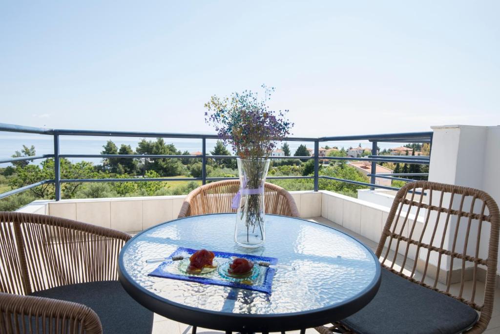 Balkón nebo terasa v ubytování Kahlenberg apartments