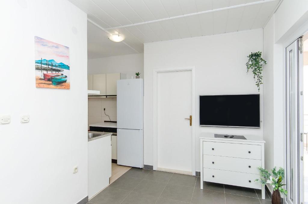 Kuchyň nebo kuchyňský kout v ubytování Apartments Liana - VaLa