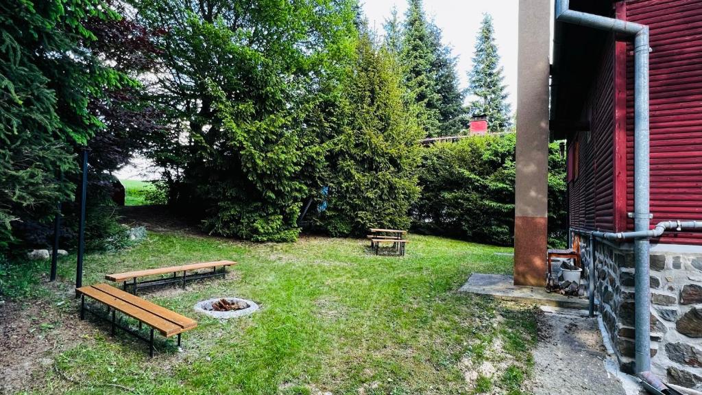 Zahrada ubytování Chata Jedovnice