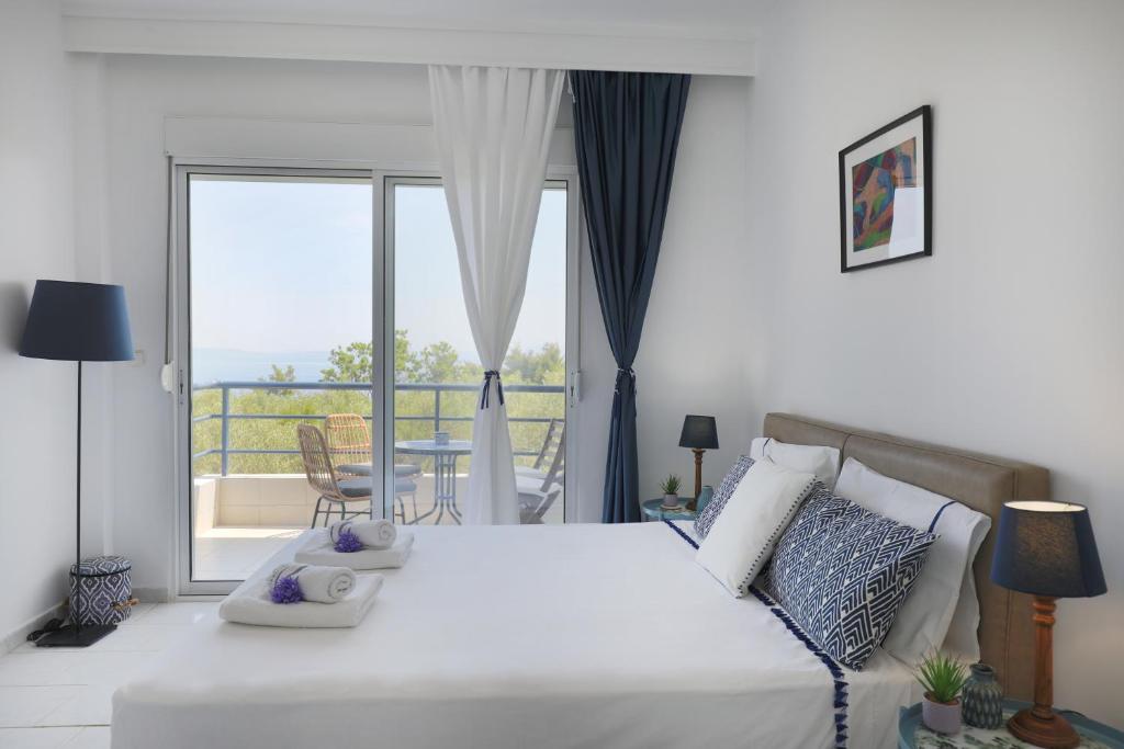 Postel nebo postele na pokoji v ubytování Kahlenberg apartments