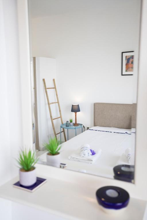 Postel nebo postele na pokoji v ubytování Kahlenberg apartments