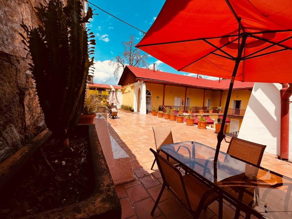 Patio nebo venkovní prostory v ubytování Hotel Real Del Monte