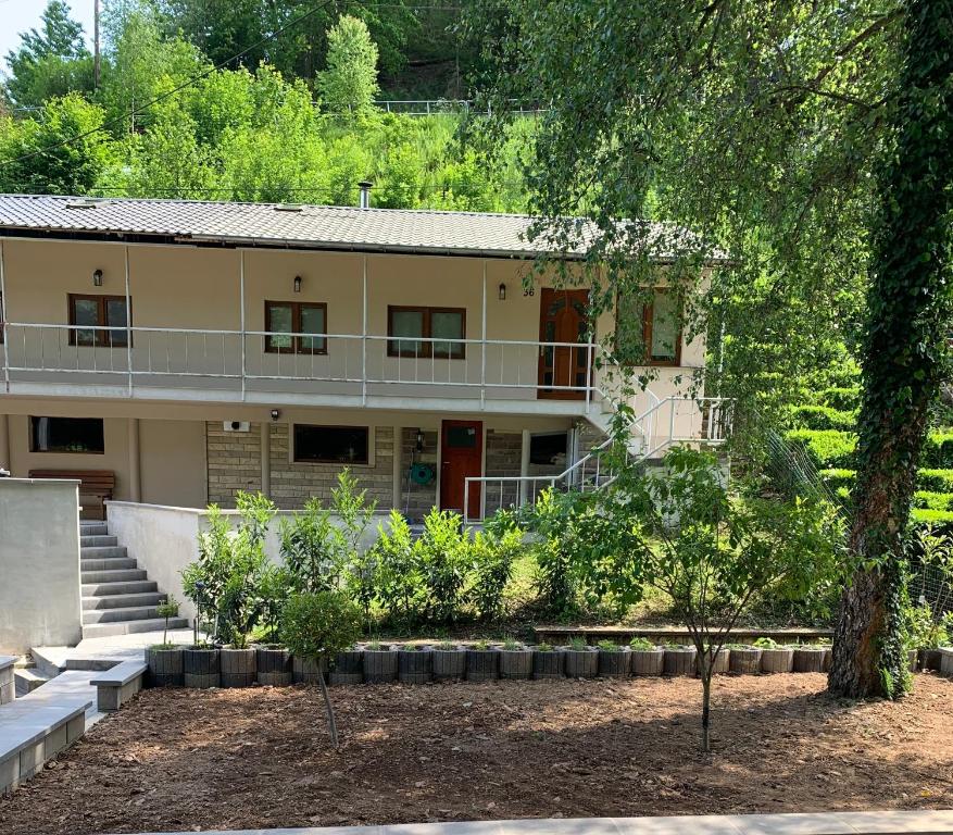 a house with a garden in front of it at Winnys House in Dirbach