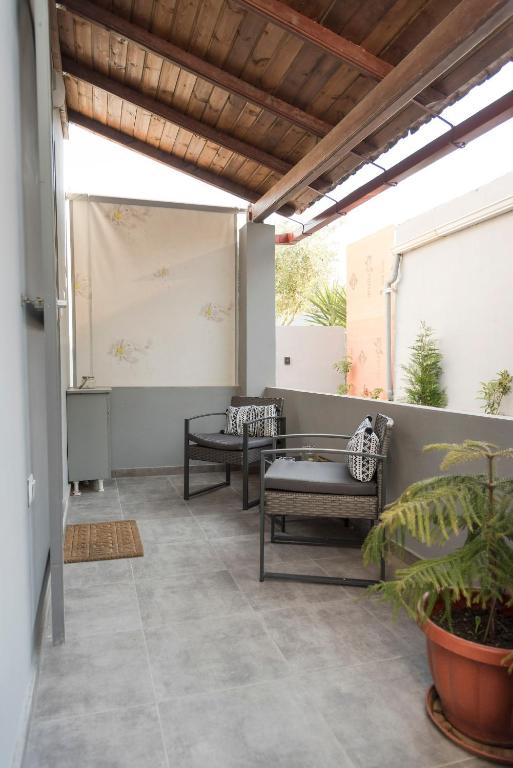 A patio or other outdoor area at The 50/50 Luxury Apartments